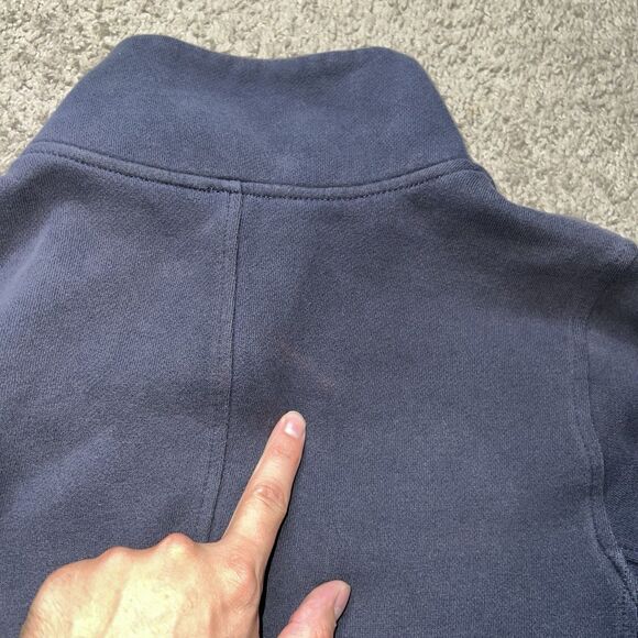 LULULEMON Womens BE TRUE Quilted Asymmetrical Zip Jacket NAVY BLUE size 6 - Picture 8 of 8